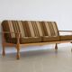 Sofa danois en chêne vintage, années 50