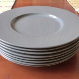 Set of 8 anthracite gray presentation plates from Christofle Paris