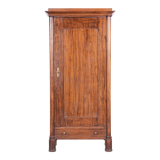 XIXth Century Biedermeier Solid Oak Wardrobe Cabinet, Restored, Czechia, 1830s