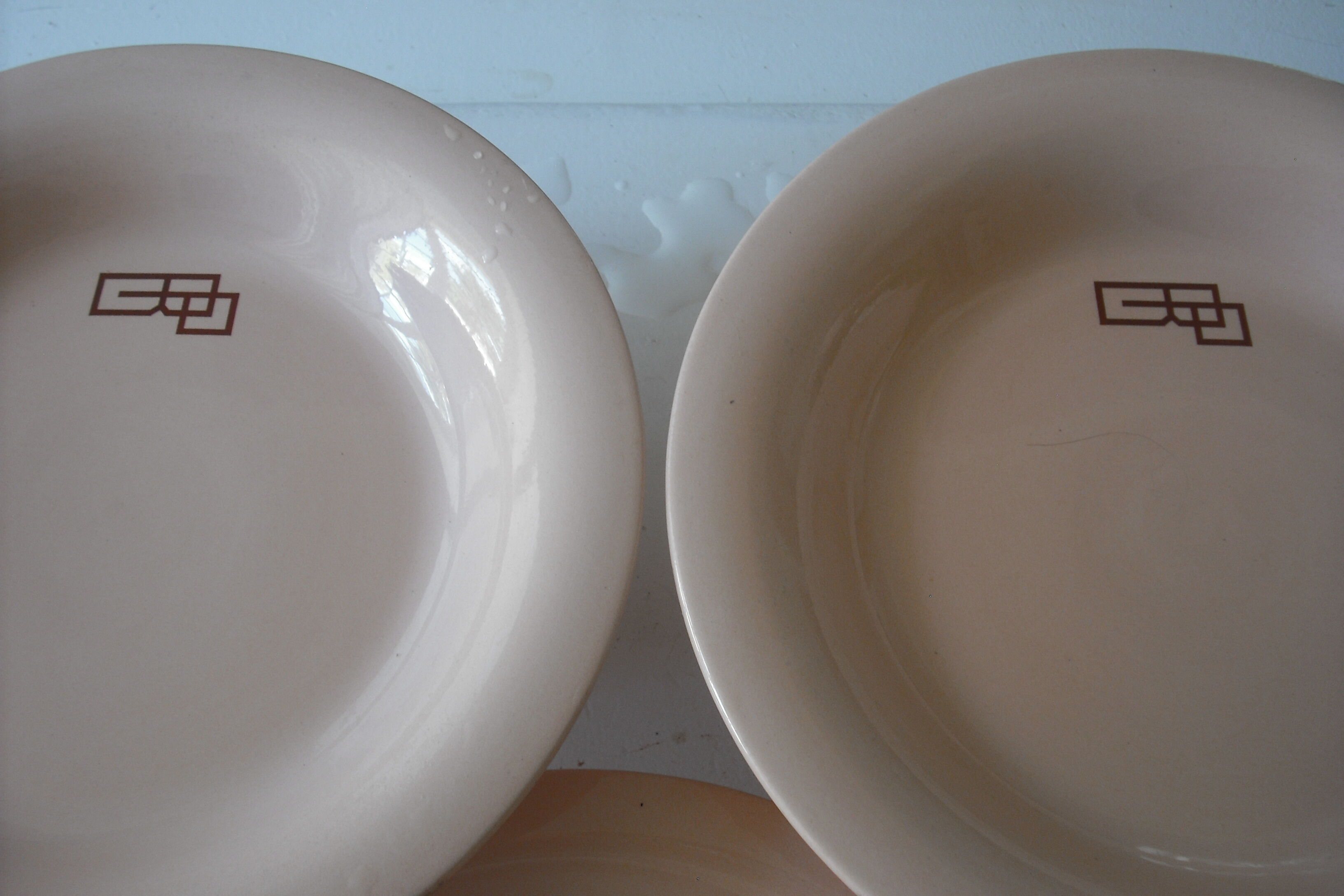 3 cake dishes on feet 7.5 top / 22 larg