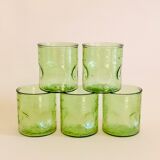 Set of five vintage water glasses