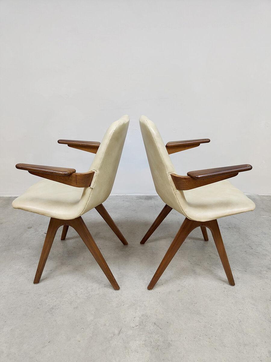 Midcentury Dutch design dining chairs