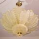 Extraordinary large size gold vintage Murano glass chandelier, 1970