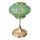 Art deco globe lamp and bronze foot