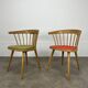 Pair of Baumann 740 office chairs, slatted models, 1960s