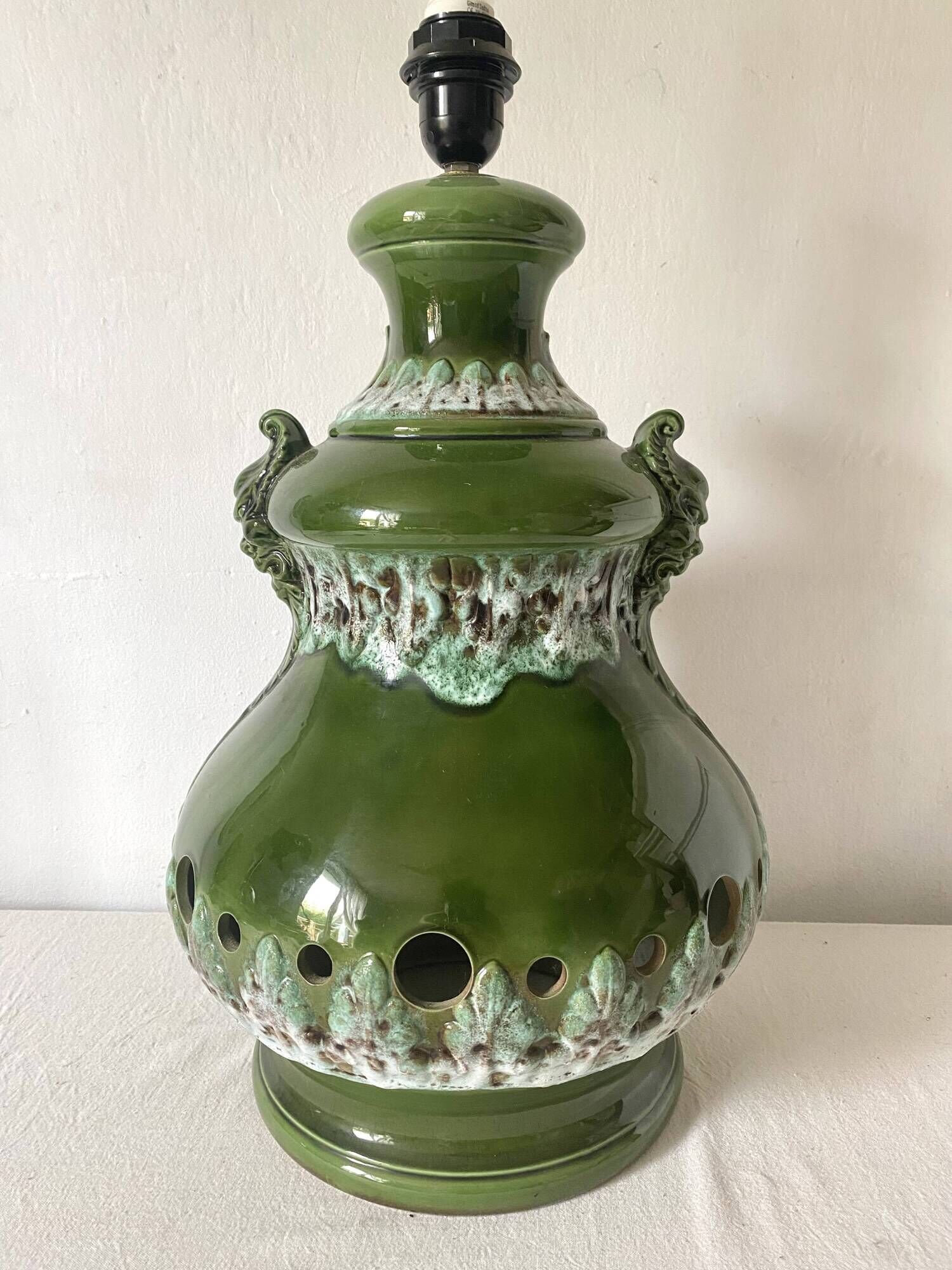 Vintage ceramic lamp base from the 70s