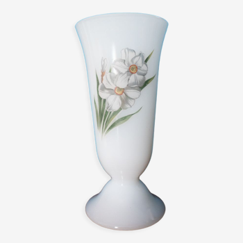 Vase à fleurs vintage en arcopal