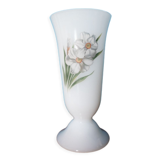 Vase à fleurs vintage en arcopal