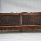 1930-35s, Danish 3-seater sofa, furniture velour, furniture mesh, ash wood.