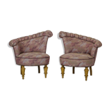 Fauteuils asymétriques danois dans le style de Kagan années 1950, ensemble de 2