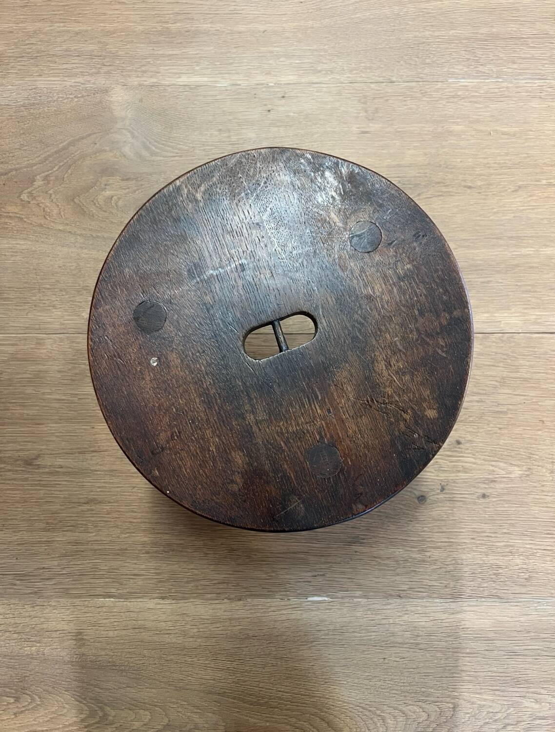 Wabi sabi oak stool