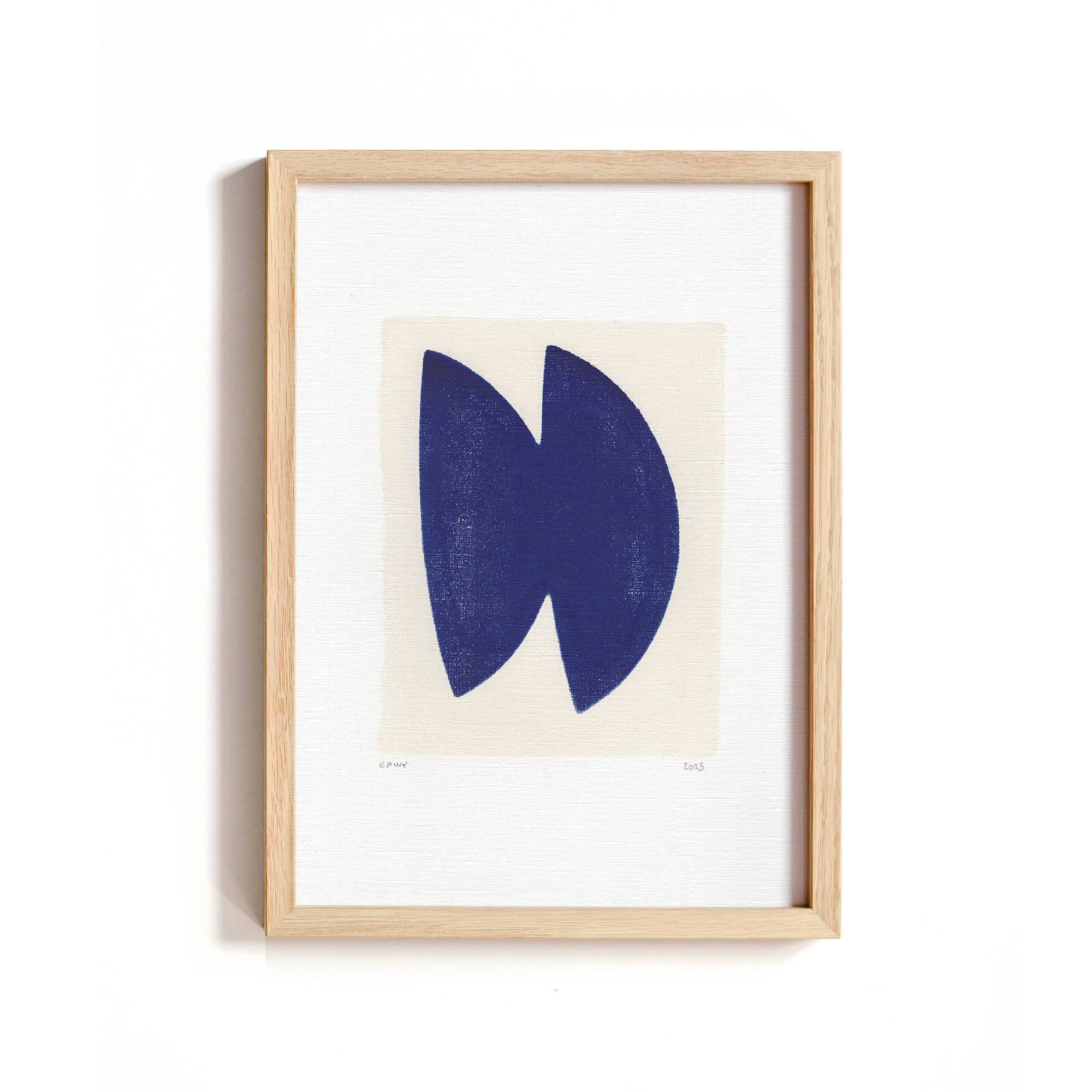 Ensemble de 4 peintures sur papier - tableaux abstraits -  signée eawy