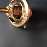 Brass and frosted glass wall lights