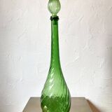 Large green glass bottle / carafe from Empoli, 1960s