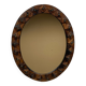 Midcentury brutalist handmade wooden mirror, Belgium 1960s