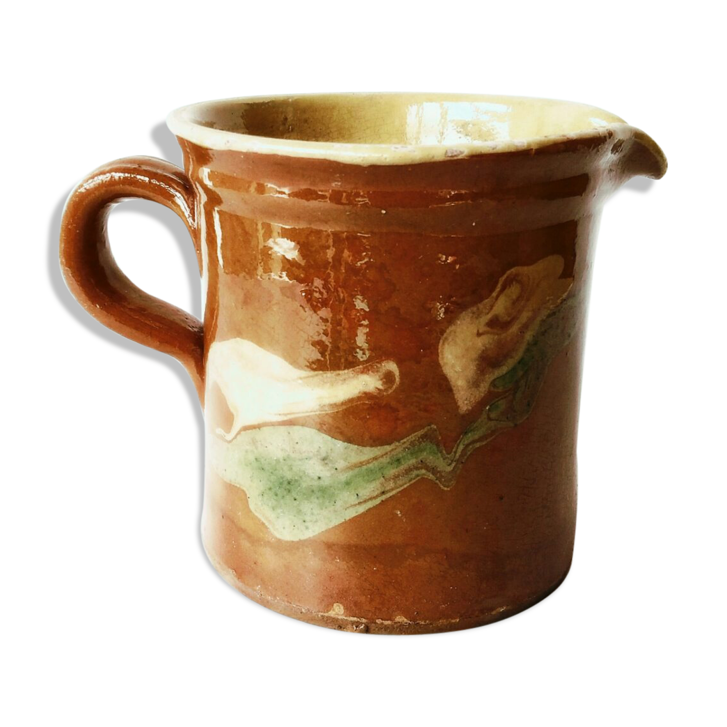 Old pitcher pot in glazed earth
