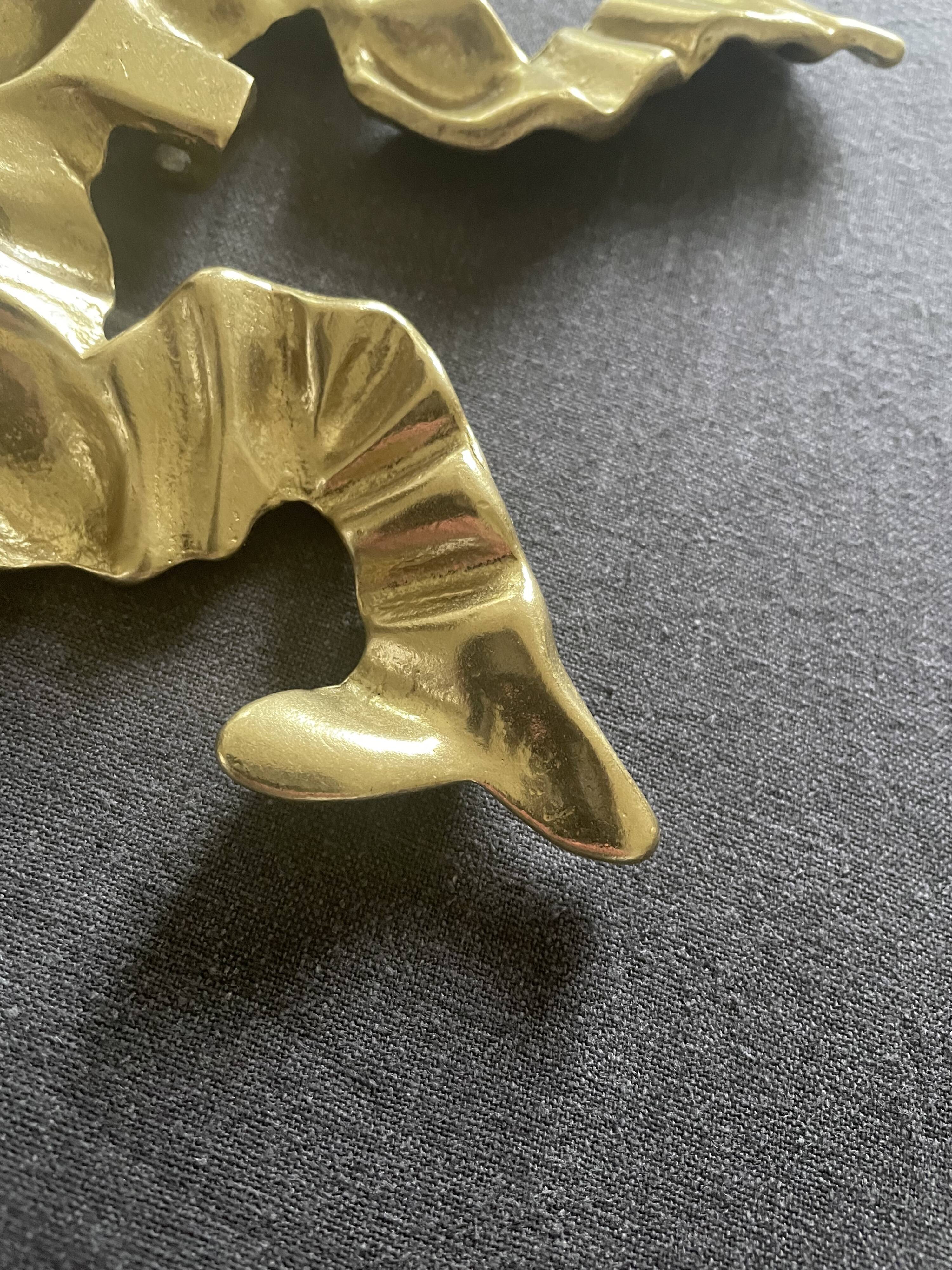 Crochet mural noeud laiton doré