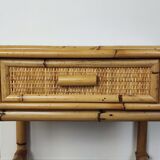 Rattan bedside table