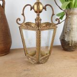 Louis XVI Style Chandelier in Bronze & Polished Glass - H 33 cm
