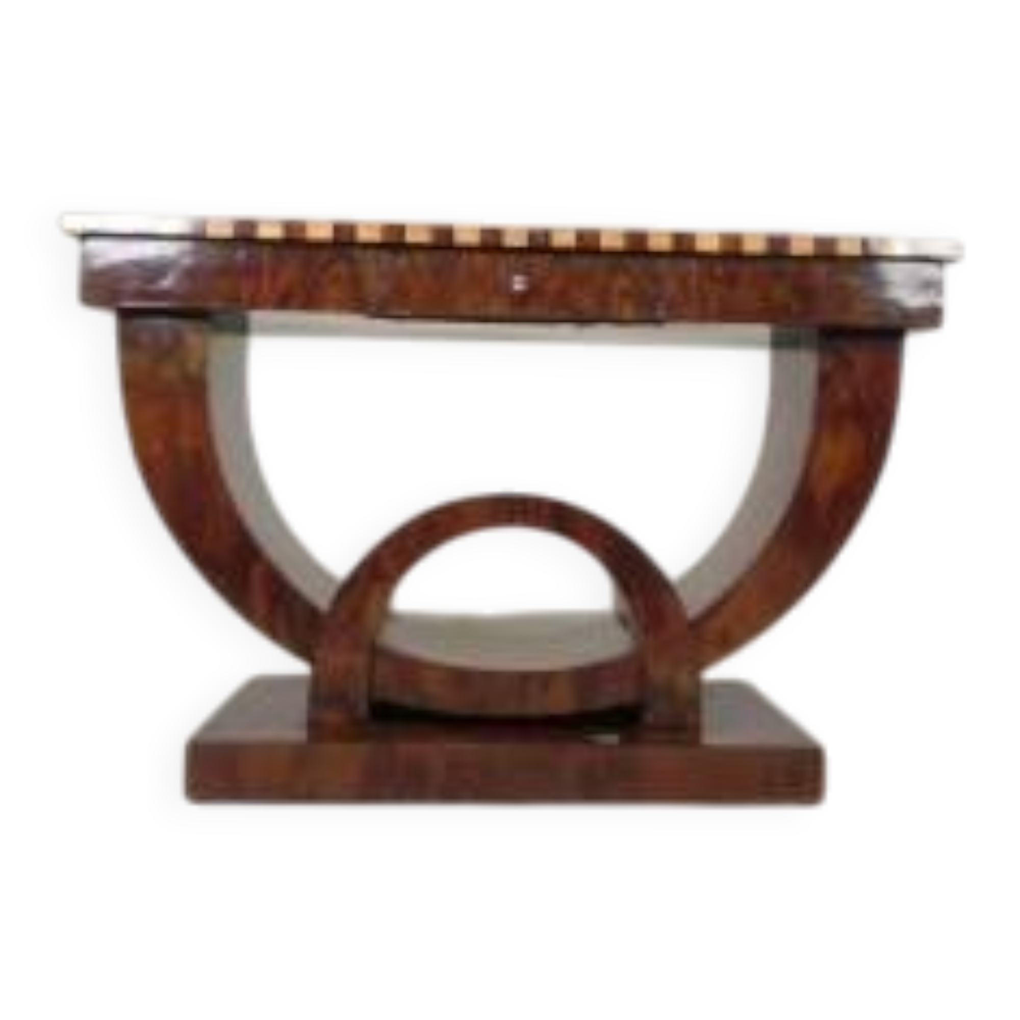 Art Deco style console table in wood marquetry
