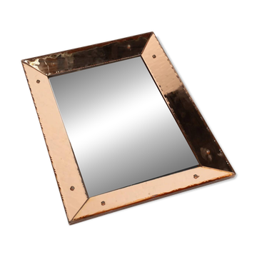 Miroir rose en verre plein