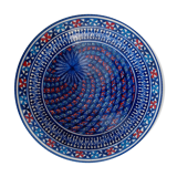 Plat céramique fait à la main multicolore
