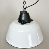 Enamel and cast iron industrial pendant light 1960s