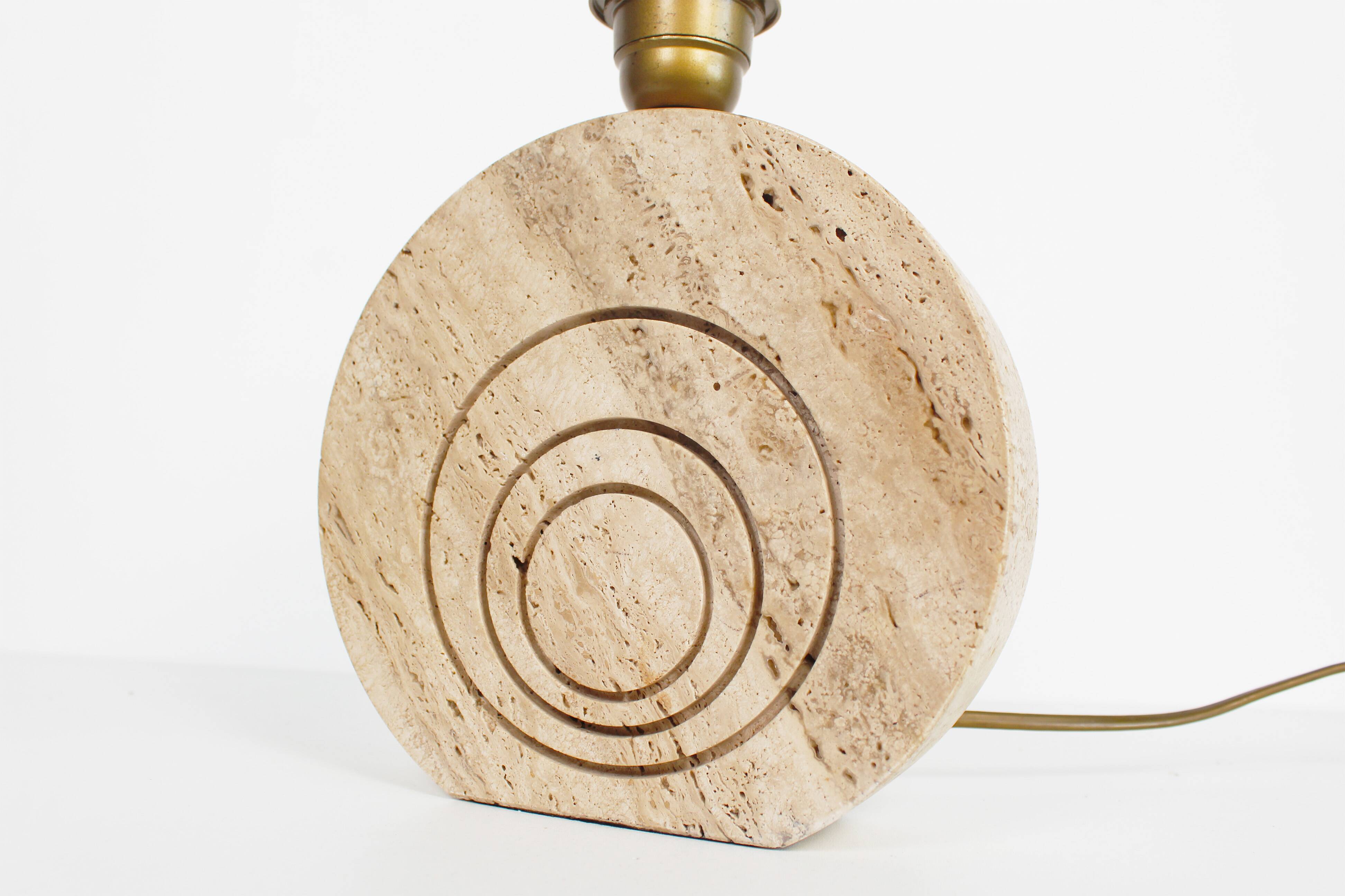 1970's original vintage travertin Table Lamp