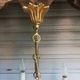 Antique gilded bronze chandelier in Louis XVI style, 5 lights, in working condition.