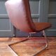 Designer leather and chrome chair 1970