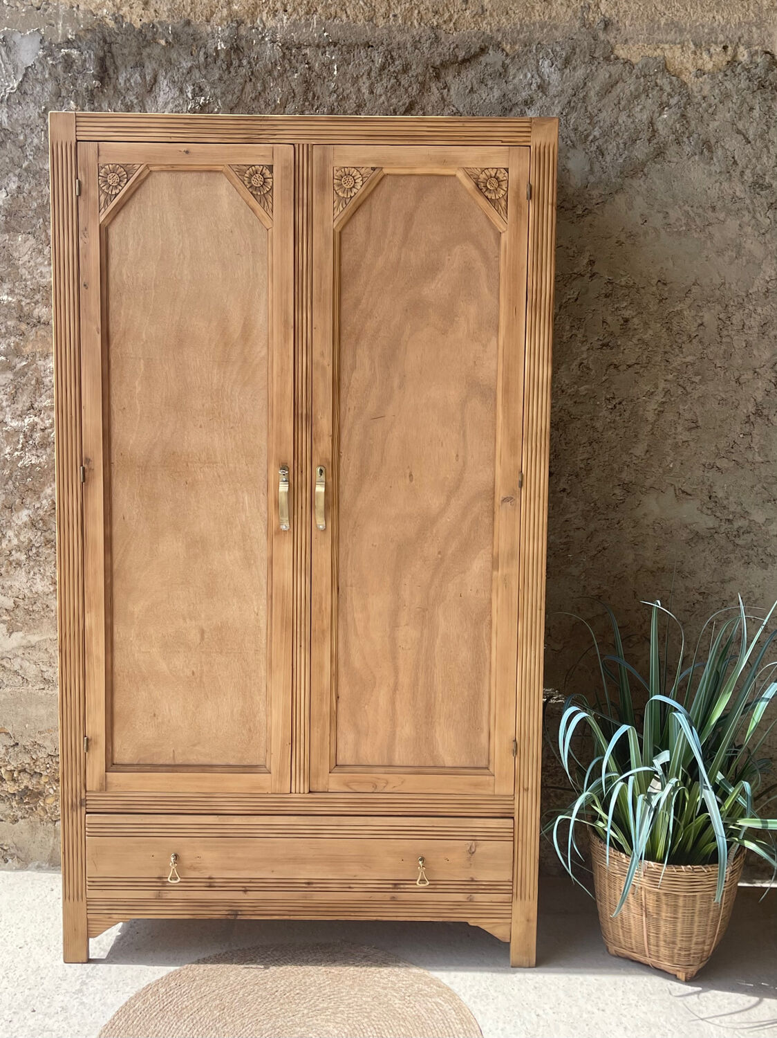 Art Deco wooden wardrobe