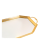 Vintage decorative plate in gold and mirror, Italy, 1960s