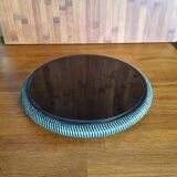 Vintage black and green ceramic trivet