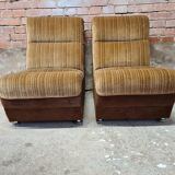 Paire de chauffeuse vintage