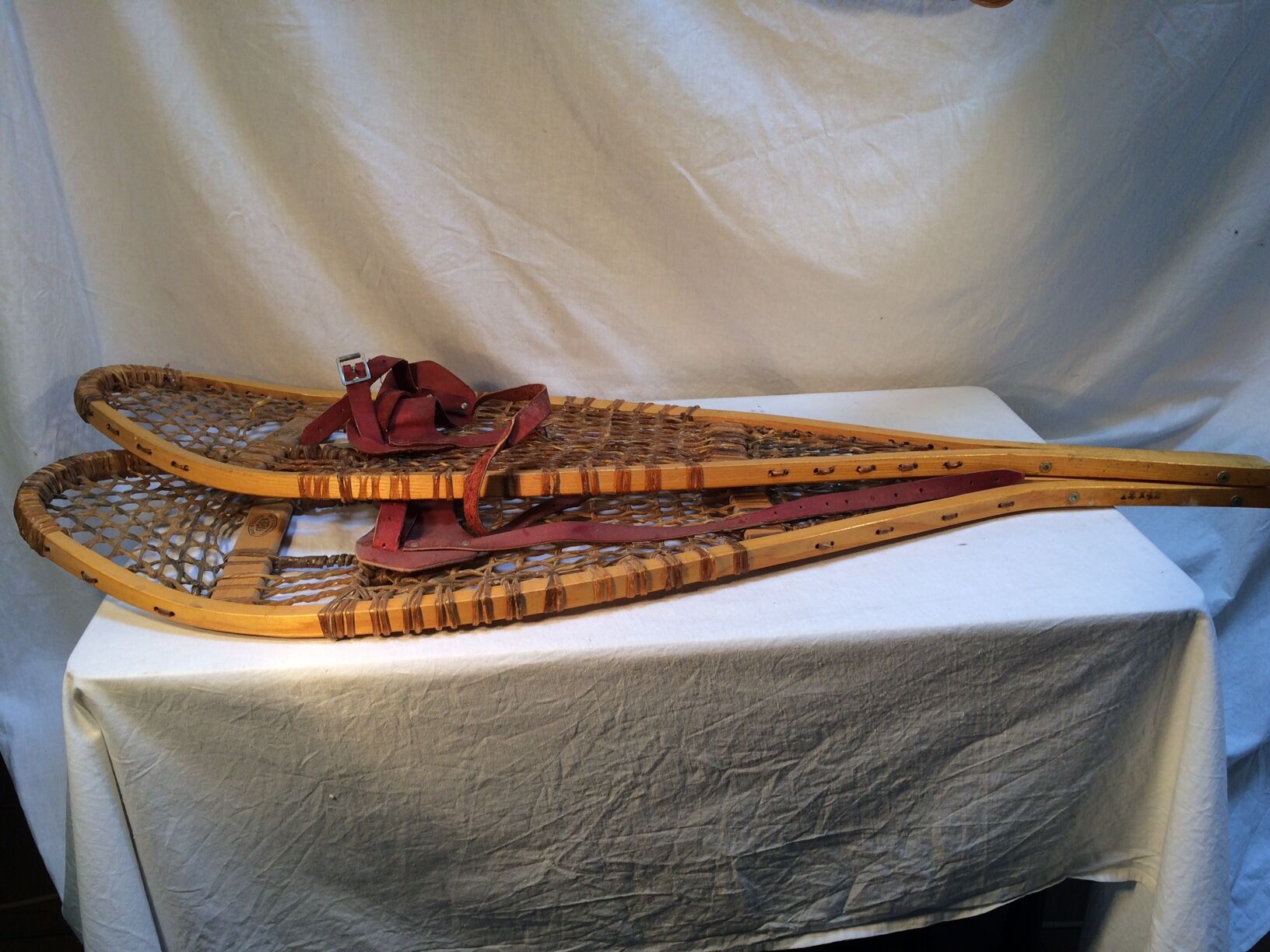 Paire de raquettes à neige anciennes Faber Canada Selency