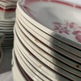 Art Deco pink earthenware service by Badonviller, porcelain, circa 1930