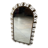 Vintage wrought iron mirror
