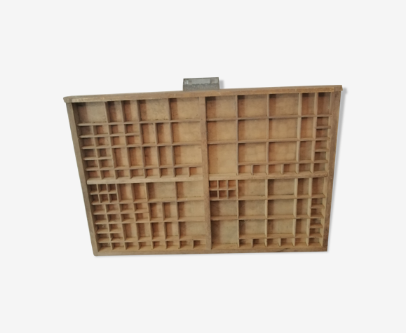 Casier d'imprimeur en bois