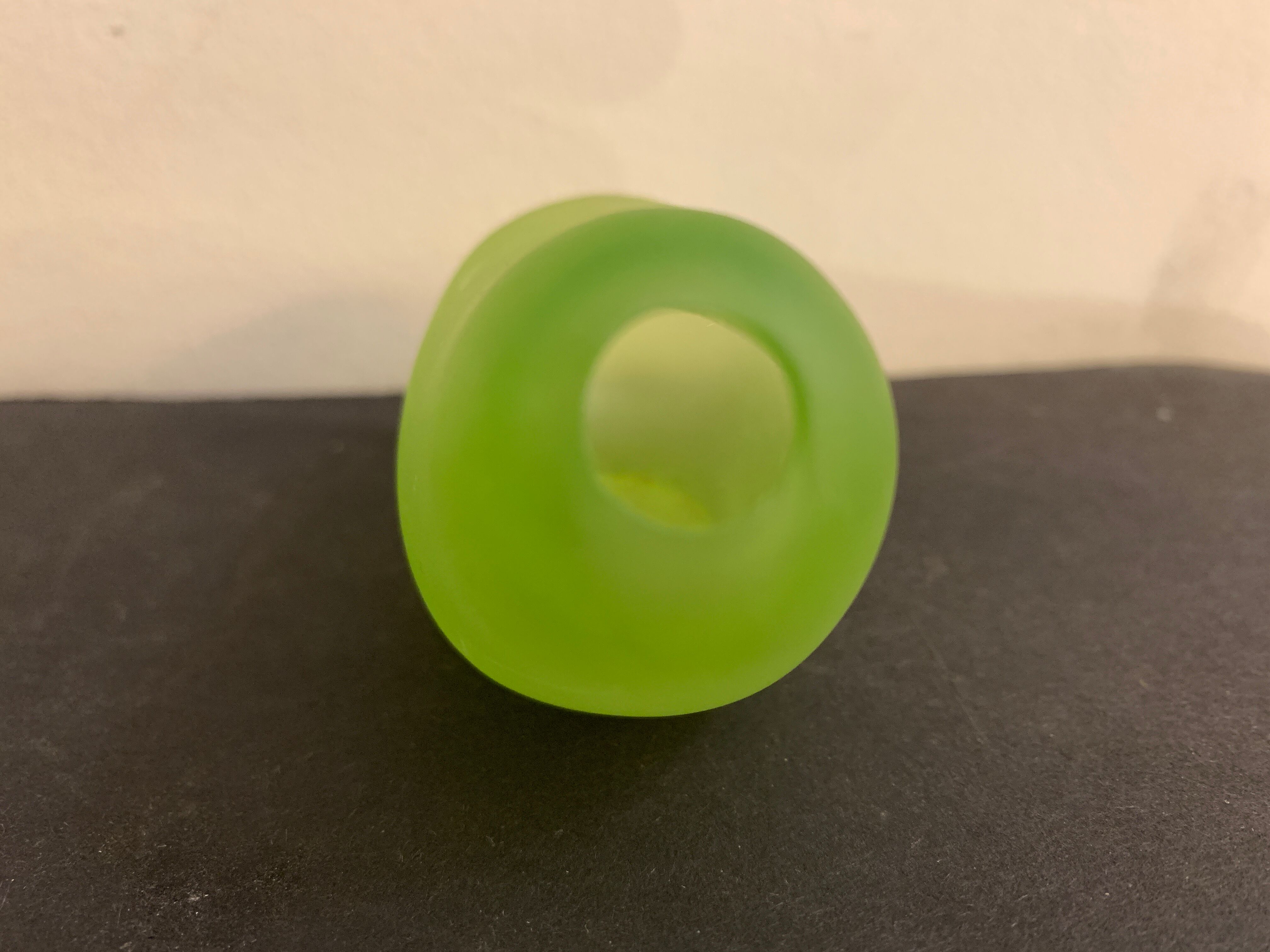 Green vase design Daum by Philippe Starck, strangeness model, 1988