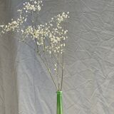 Vintage polished green glass soliflore vase H32