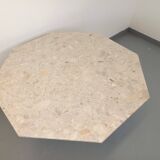 Vintage 70s 80s Octagonal Marble Dining Table