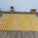 Handmade wool Berber rug 246 x 146 cm