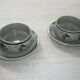 2 bowls with small plates in Korean stoneware