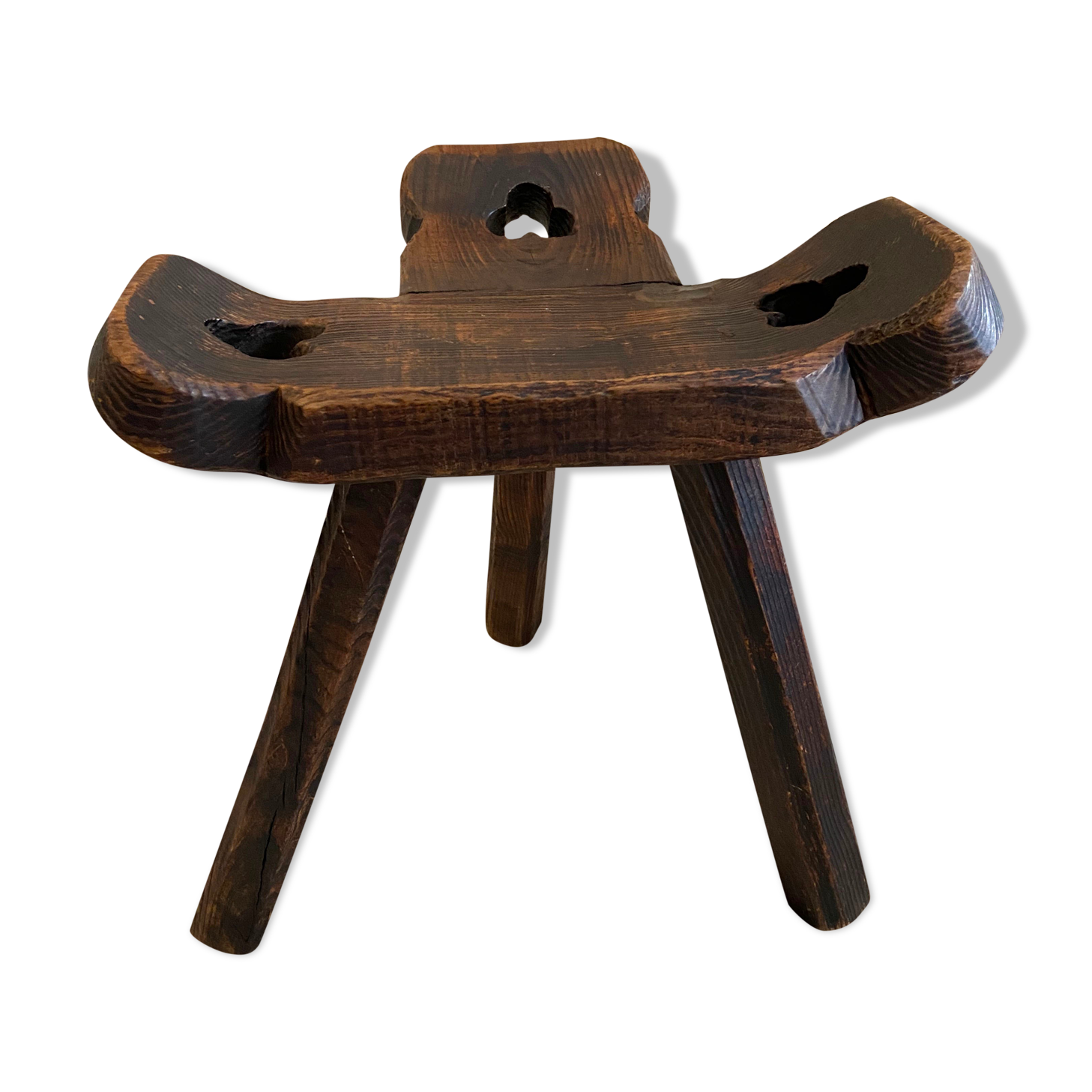 Tripod stool folk art