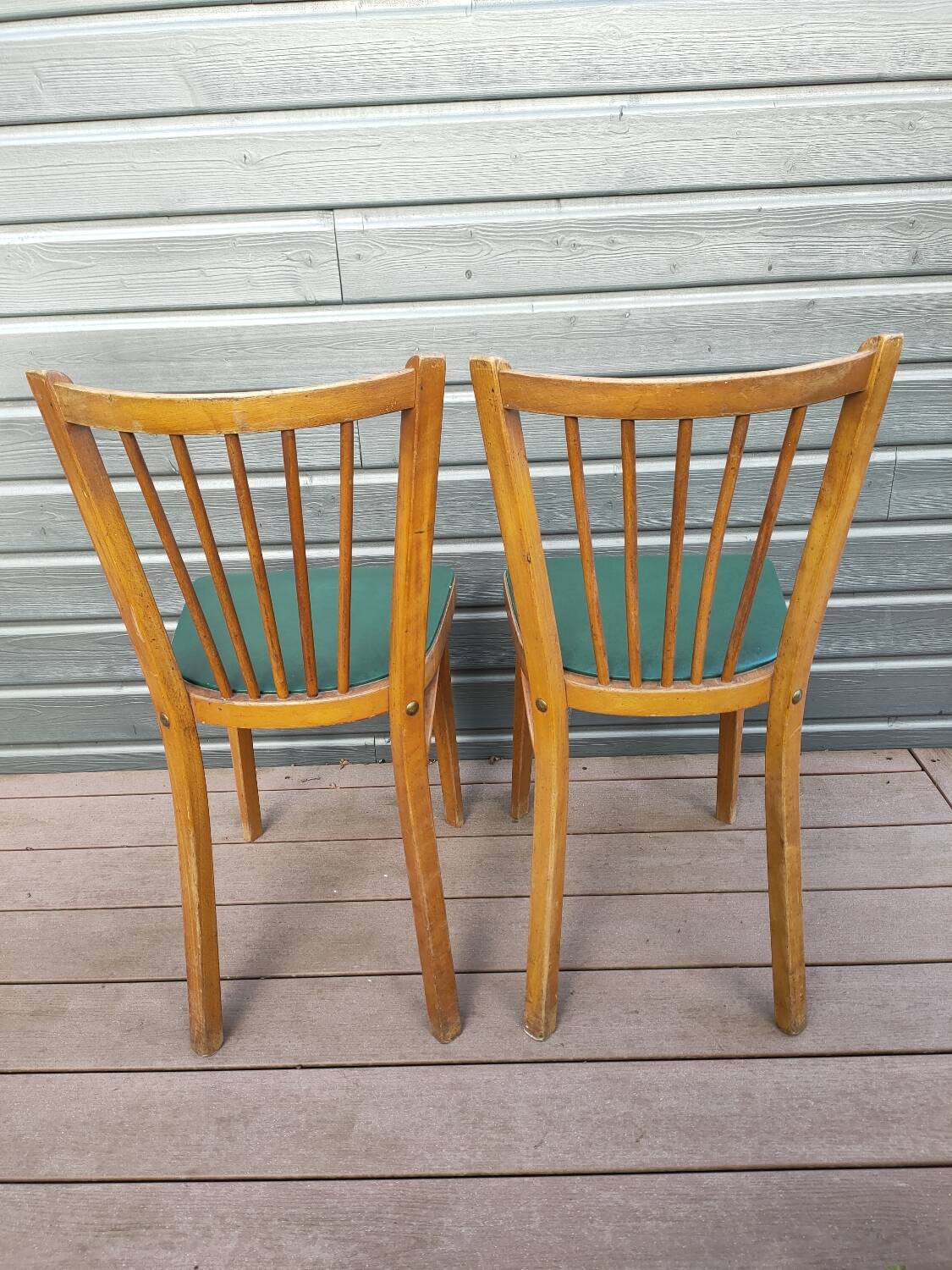 Pair of Baumann bistro chairs n°153