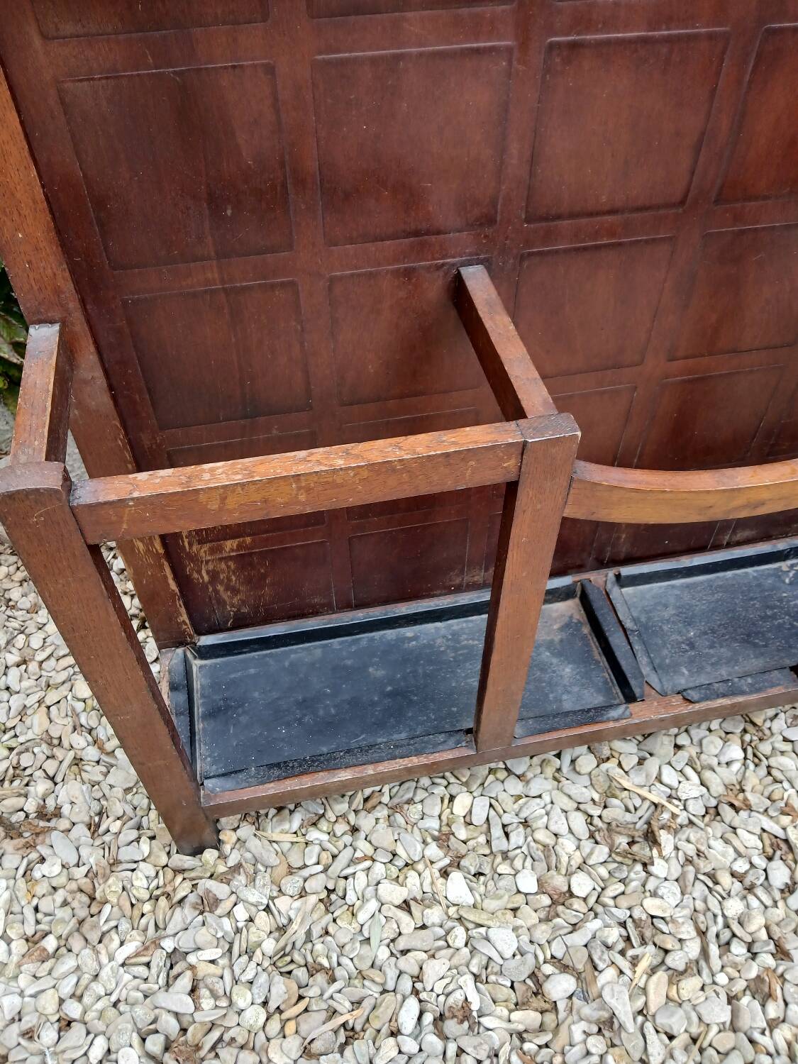 Vestiaire ancien double en chêne- Art déco