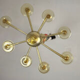 Venetian chandelier in golden Murano glass, Venini circa 1920