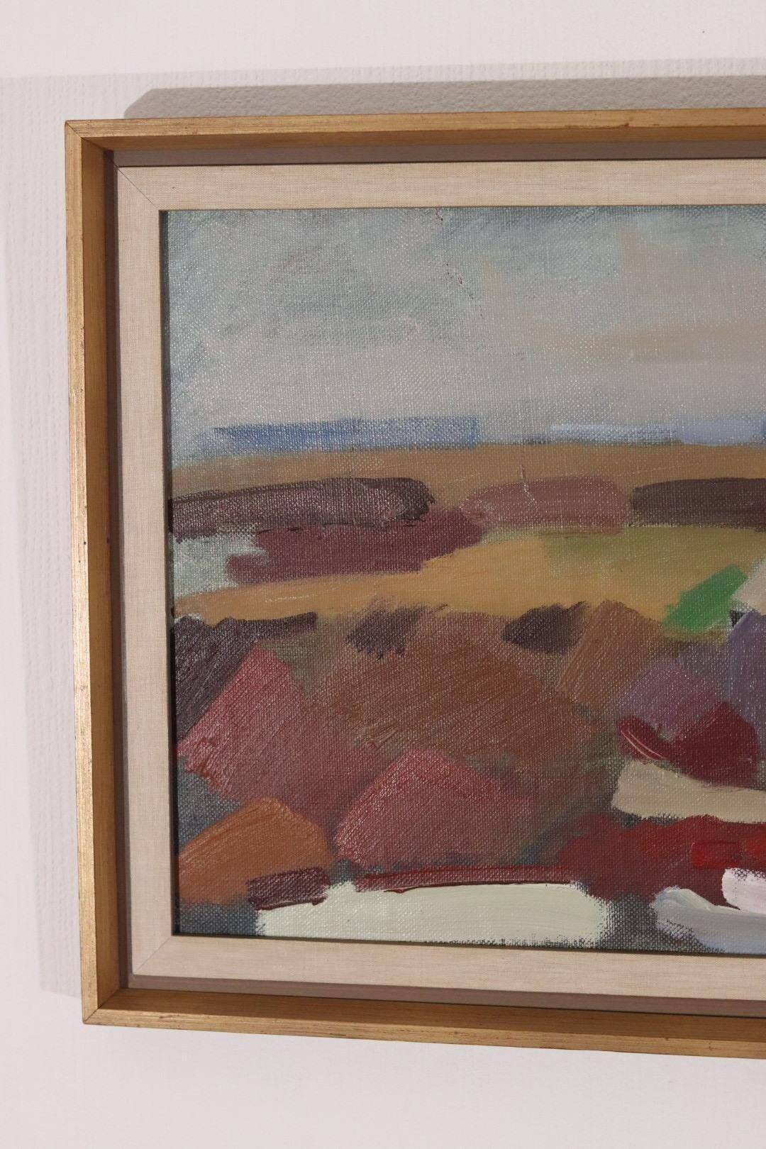 Paysage abstrait/cubiste par Gösta Stawåsen