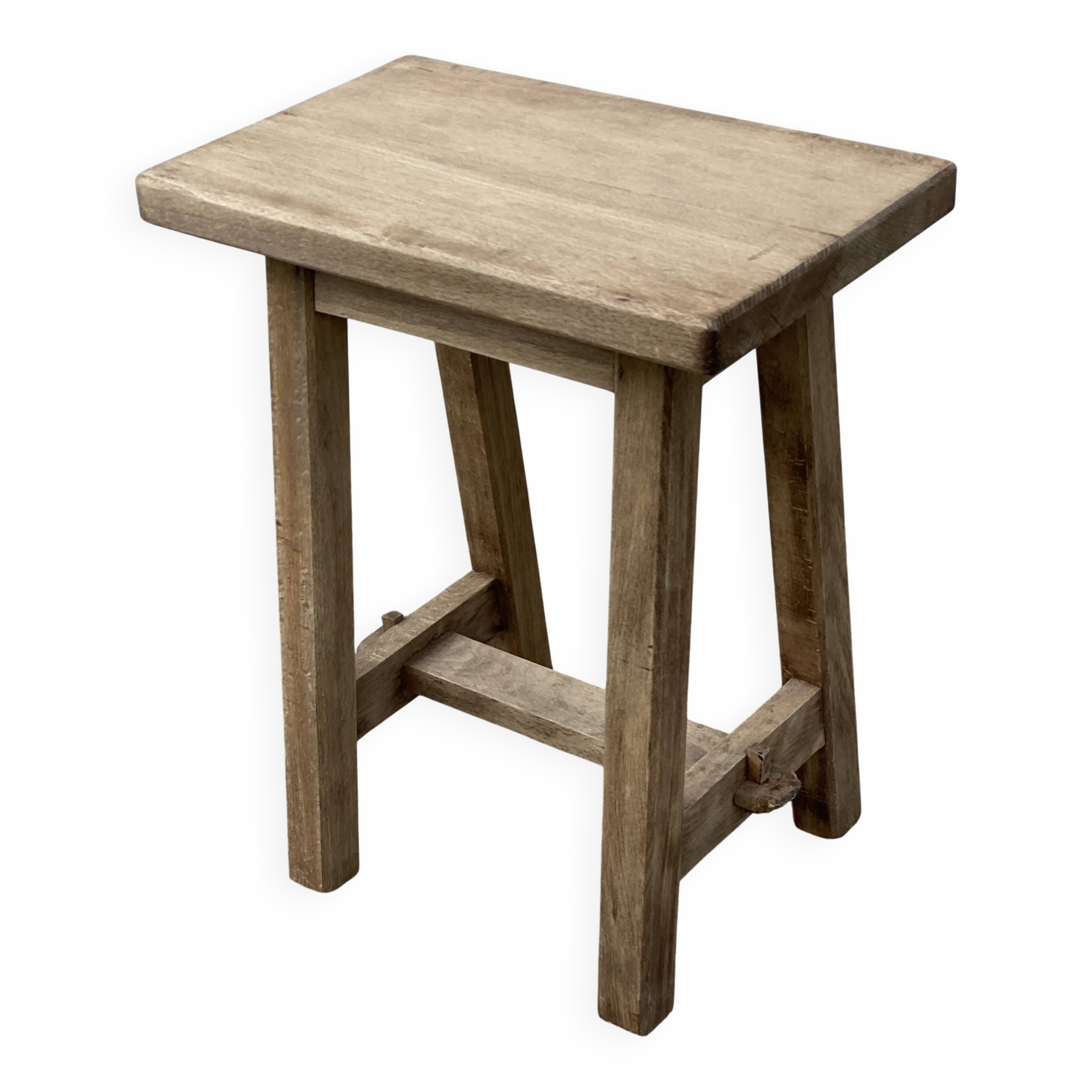 Tabouret vintage 1950 à entretoise en "H"