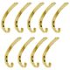9 vintage brass wall hooks by Herta Baller, Vienna, Austria, 1950s.